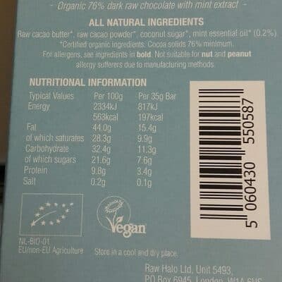 Mint Dark Chocolate by Unknown Maker - 70% chocolate bar