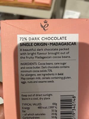 Unknown Dark Chocolate 70% by Unknown Maker - 70% chocolate bar