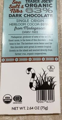 Sea Salt & Nibs Dark Chocolate
