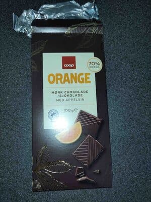 Mørk chokolade med appelsin