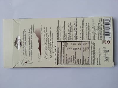 Fine Dark Chocolate by El Ceibo - 70% chocolate bar