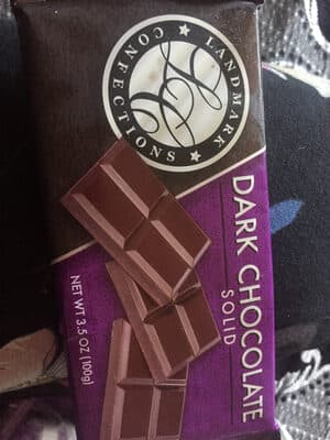 Solid Dark Chocolate by Landmark Confections - 70% chocolate bar