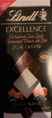 70% Cacao Caramel Sea Salt Dark Chocolate Lindt Excellence