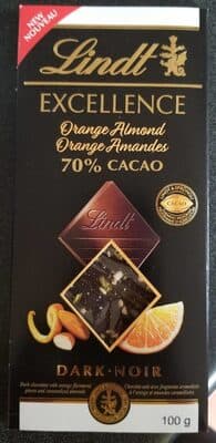 70% Cacao Orange Almond Dark Lindt Excellence