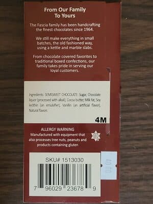 Solid Dark Chocolate Bar
