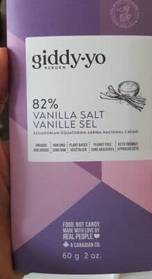 82% Vanilla Salt Dark Chocolate