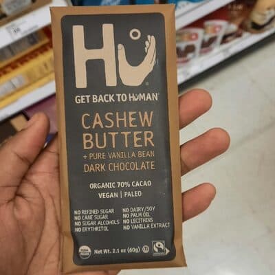 Cashew Butter + Pure Vanilla Bean Dark Chocolate Bar