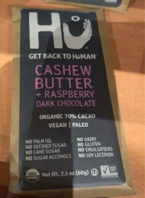 Cashew Butter & Raspberry Dark Chocolate Bar